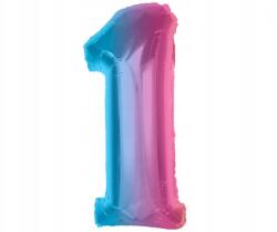 GoDan Színes 1-es Rainbow szám fólia lufi 92 cm