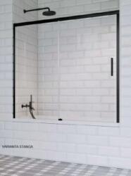  Paravan cada Radaway Idea Black PN DWJ cu usa glisanta si parte fixa 150 cm negru mat (10003150-54-01L)