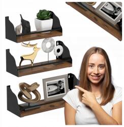  Giftgarden Fali Könyvespolc Kerítéssel 3 Db-os Akasztós Polc Szett (3 SZTUKI)