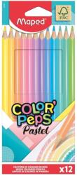 Maped Creioane colorate Maped Color’Peps Pastel, 12 culori/set, FSC