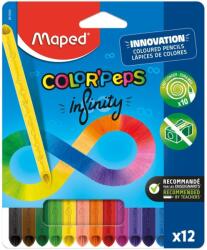 Maped Creioane colorate Maped Color’Peps Infinity, 12 culori/set