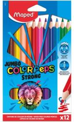 Maped Creioane colorate Maped Color’Peps Strong Jumbo, 12 culori/set