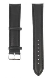 Time Veranda Curea de ceas din piele mata, 16 mm x 20 cm, negru - ellegant