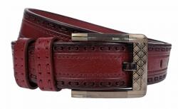 Alpe Leather Curea barbati, eleganta, pentru costum, din piele naturala, Grena, 3.8cm - CK67VIS - ellegant