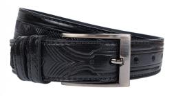 Alpe Leather Curea barbati, eleganta, pentru costum, din piele naturala, Negru, 3.5cm - CK52N - ellegant