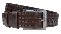Alpe Leather Curea barbati, eleganta, pentru costum, din piele naturala Maro, 3.5cm - CK54M - ellegant