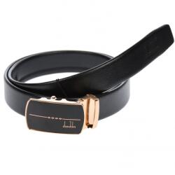 Lucianis style Curea din piele pentru barbati, catarama metalica fara ac, latime 3.5 cm, lungime reglabila, negru - LS223NBRBR - ellegant