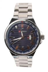 Curren Ceas barbatesc elegant CURREN, cu bratara metalica, argintiu/albastru - ellegant Ceas