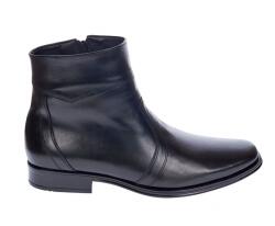 NIC-MAR Ghete barbati elegante din piele naturala negre cu fermoar G04NOU