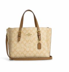 Coach Дамска чанта Coach Mollie Tote 25 In Signature Canvas, Пясъчно кафяво (CV965-BROWNNN)
