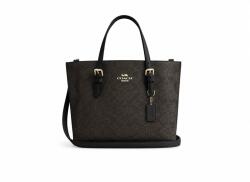 Coach Дамска чанта Coach Mollie Tote 25 In Signature Canvas, Черна (CV965-BLACK)
