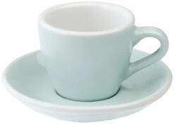 LOVERAMICS Egg - Espresso 80 ml Cup and Saucer - River Blue