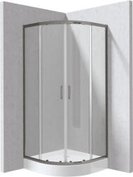 Deante Funkia Evo cabină cu cădiță 80x80 cm semicircular grafit mat/sticlă transparentă KYPZD088P (KYPZD088P)