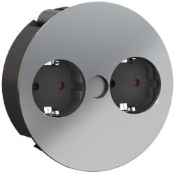 Bachmann Contact pentru încorporare Bachmann - TWIST, 2x Schuko, 2 m, crom (931.021)