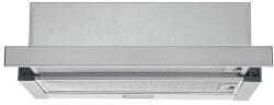 CROWN Абсорбатор Crown CT6040IX, за вграждане, телескопичен, енергиен клас B, 65W, въздухопоток 353 m3/h, 1 мотор, 2 степени на мощност, 2 алуминиеви филтъра, инокс (CT6040IX)