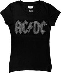 AC/DC Logo Embellished Black L Дамски Риза (ACDCTS36LB03)