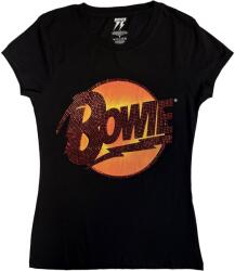 David Bowie Diamond Dogs Logo (Embellished) Black S Дамски Риза (BOWPTS11LB01)