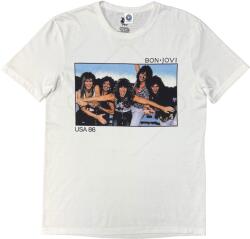 Bon Jovi USA '86 (Back Print) White M Риза (BONJTS10MW02)
