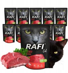 RAFI Nedves macskaeledel 10x300g Tasak Marhahús Gabonamentes Taurin Rafi Cat