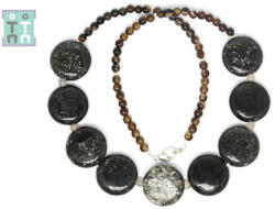  Colier din Astrofilit Disc 20x5 mm - Agata Sardonix 4x4 mm - Accesorii Argint 925 - concepttropic - 202,00 RON