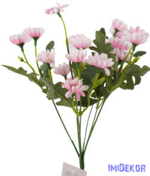  Margaréta 7 ágú selyemvirág csokor 33 cm - Rózsaszín