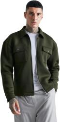 Boohooman Férfi Ing Casual Zöld Cipzárral És Zsebekkel M Z3A* (BMM21217-151-56)