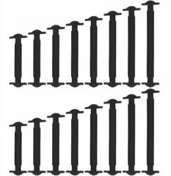 Malatec 19933 Szilikon cipőfűzők kötés nélkül 16 darab fekete (19933 Czarne Silikonowe Sznurówki)