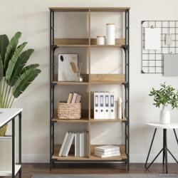 vidaXL Raft pentru carti Stejar artizanal 78, 5 x 33 x 153 cm metal PB GartenMobel Dekor (8010893) Biblioteca
