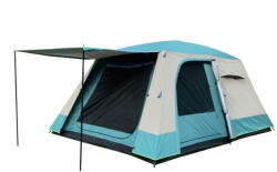 HUPA Planet Cort De Camping Cățărare Cu Dublu Material 4 Anotimpuri Pentru 7 Persoane Impermeabilă 3000mm 440x300x190cm 51-2020-75 (51-2020-75) Cort