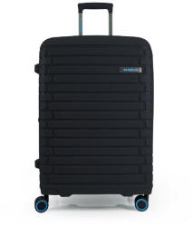 BG Berlin Valiză De Călătorie De Cabină Expandabilă Dură Neagră Cu 4 Roți Înălțime 54 Cm (BG003/18BLA/20) Valiza