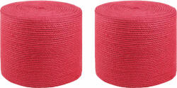 vidaXL Franghie din Jute 2 pcs Rosu 100% jute Tossa GartenMobel Dekor (42011695)