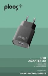 PLOOS Зарядно устройство ploos 220v usb 2a черно (220v usb 2a черно)