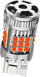 AutoREY Bec LED T20 / W21W / 7440 Pozitie sau Frana cu un Filament, 30W, 2800LM, Culoare Rosu, 36 SMD 3030, Ventilator Integrat, Canbus Integrat, fara eroare de bec ars, pentru Stop 12V AutoREY® Premium (AI13