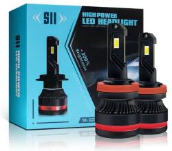 Autorey Set 2 LED-uri Auto H4 AutoREY® Premium, 55w/bec , 20000 Lumeni, 6500K, AUTO, 12-24 Volti, CSP, Canbus, fara eroare de bec ars, Miez Cupru, Radiator Aluminiu (A375)