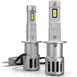 AutoREY Set 2 becuri LED H3, 55W, Canbus PRO AutoREY® lumina alb-rece, 25.000 Lumeni, Ventilator inclus (AR-44)