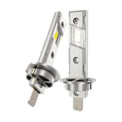 Autorey Set 2 Becuri LED Auto H1 Mini 120W 6000K cu Ventilator pentru Racire Lumina Alb Rece, Plug & Play, 3570 CSP Ultra Luminoase, Compatibil 12V, CANBUS, fara eroare de bec ars (AR-34)