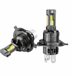 Autorey Set 2 Becuri LED H4 AUTOREY Premium 20000LM 4300K 35W 12V-24V Plug & Play Lumina Alb Natural Tehnologie CSP Faruri Proiectoare Ceata Auto Camion (AR-28)