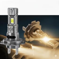 AutoREY Set 2 Becuri LED H7 AUTOREY Premium 20000LM 4300K 35W 12V-24V Plug & Play Lumina Alb Natural Tehnologie CSP Faruri Proiectoare Ceata Auto Camion (AI25-01)