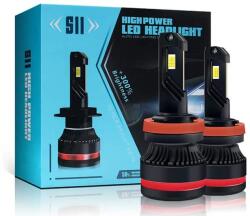 AutoREY Set 2 LED-uri Auto H7 AutoREY® Premium, 55w/bec , 20000 Lumeni, 6500K, AUTO, 12-24 Volti, CSP, Canbus, fara eroare de bec ars, Miez Cupru, Radiator Aluminiu (AR-13)