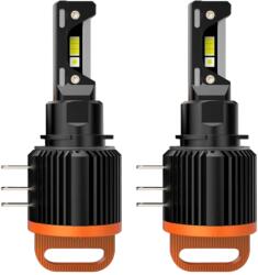 Autorey Set 2 Becuri Auto LED H15, Canbus, 20000LM, 200W, 6500K, Plug and Play, Lumina Alba Pura, Design Identic cu Halogenul de Fabrica, Anti-Orbire AutoREY® (AI13-32)