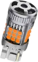 Autorey Bec LED T20 / W21W / 7440 pentru Semnal, DRL, Lumini de Zi cu un Filament, 30W, 2800LM, 3000K Galben, 36 SMD 3030, Ventilator Integrat, Canbus Integrat, fara eroare de bec ars, 12V AutoREY® Premium (A