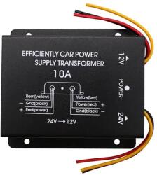 Autorey Convertor 24v in 12v 10 Amperi pentru Camioane, Auto, Tir, Utilaje, coborator de tensiune (AR-76)