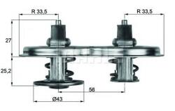 MAHLE ORIGINAL Termostat, lichid racire MAHLE ORIGINAL TX 33D (TX33D)