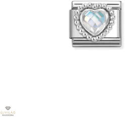 NOMINATION "Fehér szív" charm - 330606-010