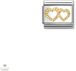NOMINATION "Dupla szív" charm - 030149-64