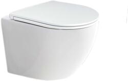 Mereo - Fali WC softclose ülőkével, rimless, fehér VSD82S (VSD82S)