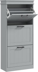 HomCom Mobilă pentru pantofi, dulap pentru pantofi 3 uși rabatabile 15 perechi, rafturi reglabile, 54 x 24 x 117, 5 cm, gri | Aosom Romania (837-418V80GY) Pantofar