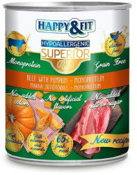 Happy&Fit Happy&Fit Superior Dog Monoprotein Konzerv Marhahús sütőtökkel 800g