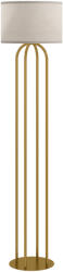 HomCom Lampadar pentru living, lampadar cu abajur din in și comutator de picior, Ø 38 x 161 cm, auriu și bej | Aosom Romania (B31-620V90GD)
