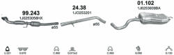 Polmostrow Kipufogó rendszer katalizátorral - AUDI A3 / Leon / Golf IV 1.9 TDi (1996-2005) (SET-POL-99243-2438-01102)